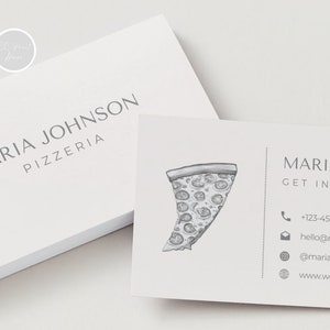 Szablon wizytówki pizzerii Wizytówka pizzerii Szablon Canva Karta restauracyjna Edytowalna karta Szablon Canva