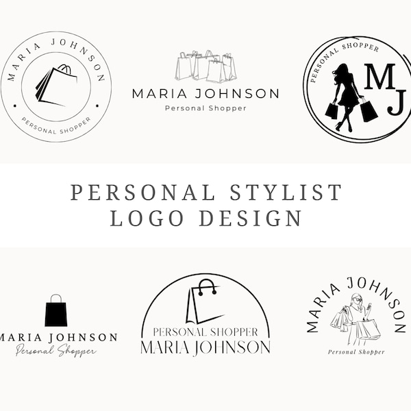 Personal Shopper Logo Design Canva 6 Customizable Personal Stylist Logos Fashion Stylist Logo Editable Shopping Assistant Logo Event Styling