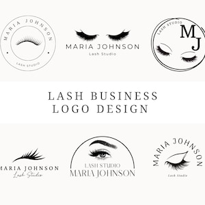 Lashes Logo Design Canva 6 Customizable Lash Studio Logos Lash Logo Editable Beauty Logo Lash Template Logo Lash Business