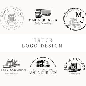 Truck Logo Design Canva 6 Customizable Trucking Logos Transportation Logo Editable Automotive Logo Logistics Logo Template Trucker Logo