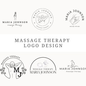 Massage Logo Design Canva 6 Customizable Massage Therapy Logos Masseur Logo Editable Massage Therapist Logo Business Branding Logo Template