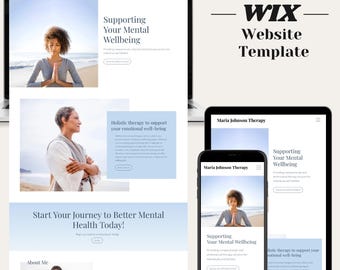 Wix-websitesjabloon: therapeut, coach, counselor (digitale sjabloon)