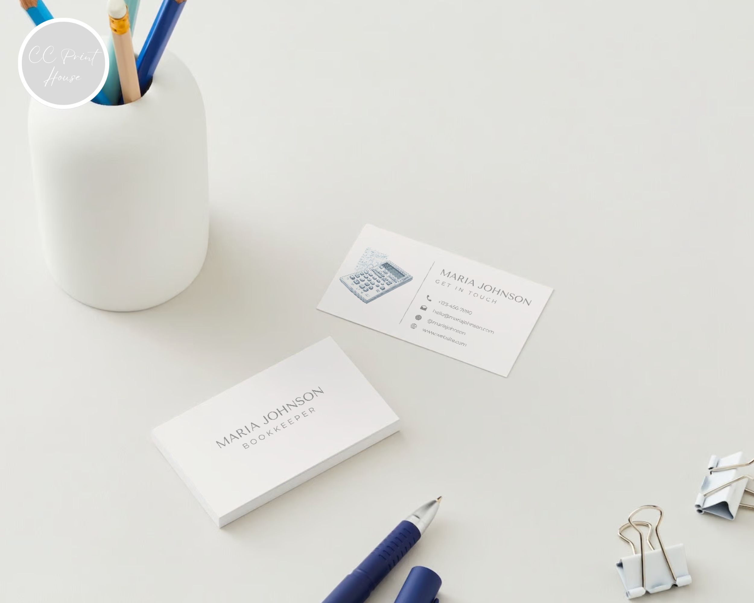 Bookkeeper Business Card Template Printable Business Card Template ...