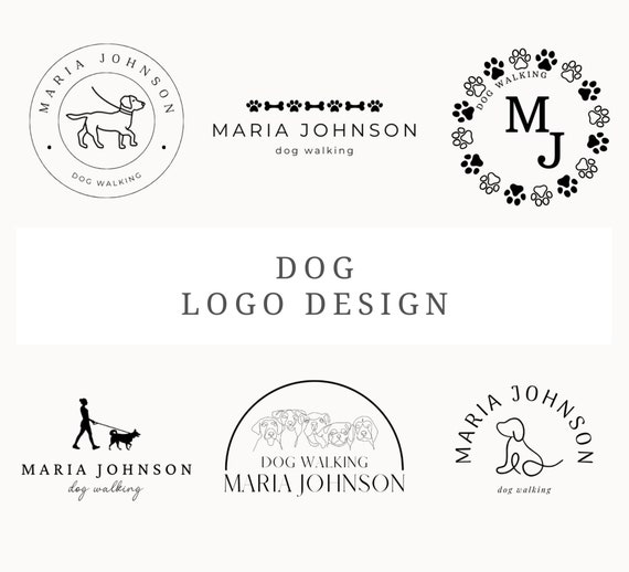 Dog Daycare Logo Design Canva 6 Customizable Dog Logos Dog Walker Logo Editable Dog Sitter Logo Dog Care Logo Dogsitter Template Logo Dog