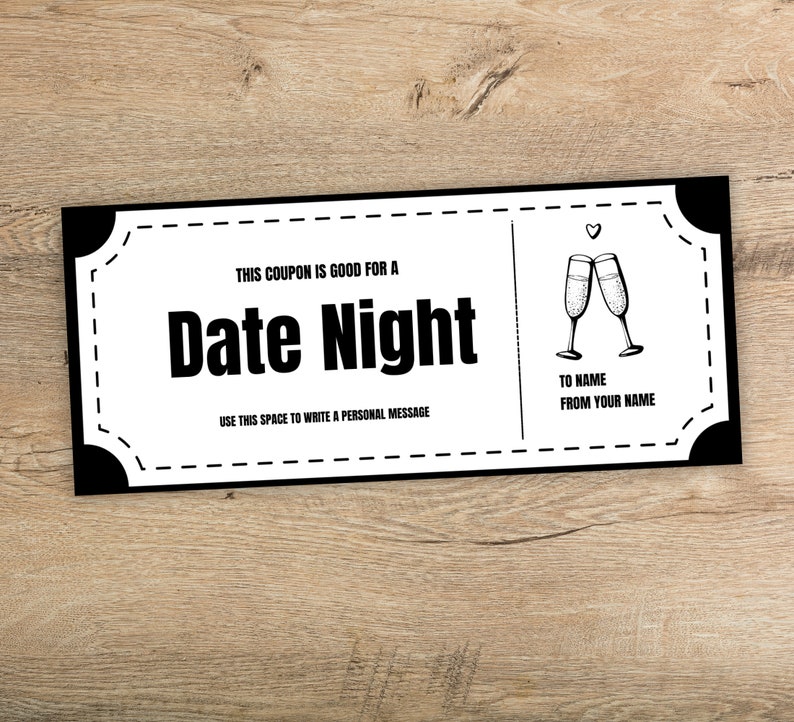 Editable Date Night Coupon Template (canva Digital Download) - Etsy