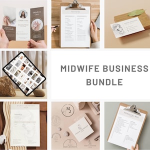 Verloskundige Branding Kit Geboorte Doula Business Bundle Verloskundige Canva-sjabloon Visitekaartje Verloskundige Instagram-sjabloon Doula Logo Ontwerp Verloskundige