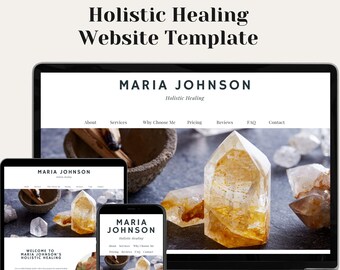 Holistic Healing Website Template | Canva Landing Page (Digital)