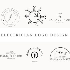 Electrician Logo Design Canva 6 Customizable Electrician Logos Electronics Logo Editable Electricity Logo Business Wireman Logo Template