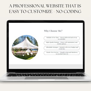 Party Rental Website Template, Event Design (canva) - Etsy