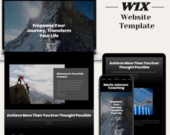 Wix Website Template for Coaches (Digital Template)