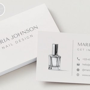 Nail Design Business Card Template Printable Business Card Template Nail Artist Calling Card Nail Design Editable Card Canva Manicure Card