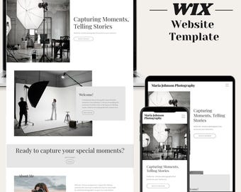 Modelo de site Wix Studio para fotógrafos (Modelo digital)