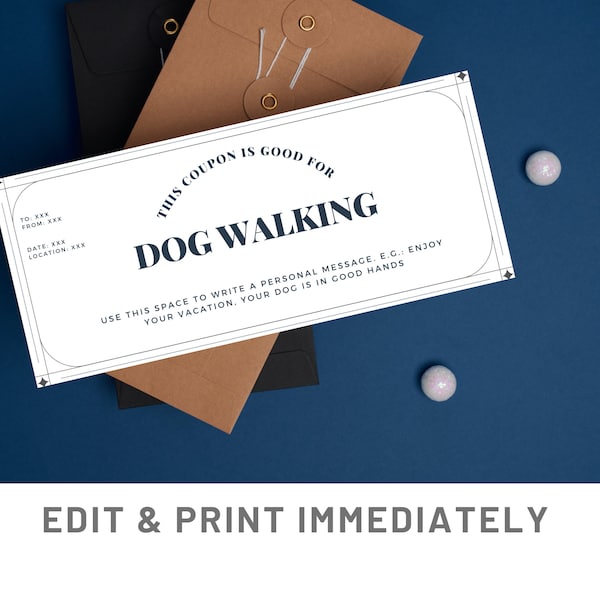 Dog Walking Coupon Etsy
