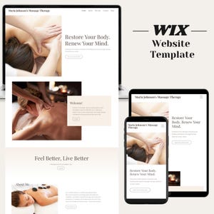 Massage Wix Website Template Spa Template Wellness Wix Design Massage Website Wix Massage Therapist Website Massage Business Wix Spa Website