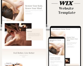 Modelo de site Wix Studio: Massagem, Spa e Bem-estar (Download digital)