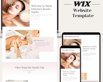 Wix Schönheitssalon Vorlage | Hautpflege, Spa Website (Digital Template)