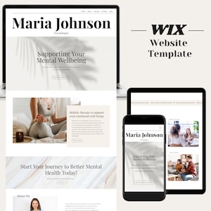 Wix Website Template for Psychologist Wix Template Life Coach Wix Design Counsellor Wix Website Template Small Business Website Psychologist