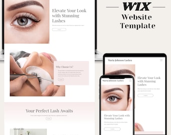 Lash Studio Wix Website Template, Beauty Salon Design