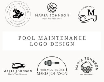 Pool Maintenance Logo Templates | Customizable Canva Designs (Digital)