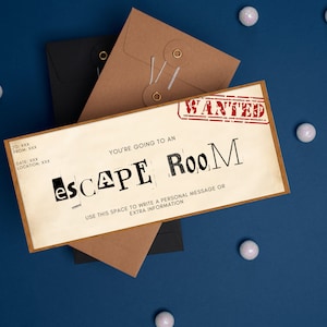 Escape Room Ticket Canva Escape Room Gift Coupon Custom Gift Coupon ...