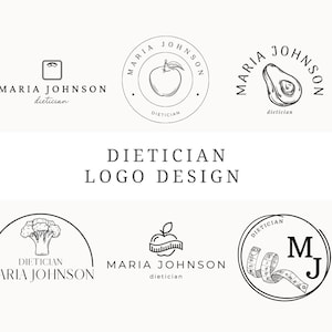Création de logo de diététicien 6 logos personnalisables Canva de nutritionniste Logo de régime Logo de nutrition modifiable Logo de santé d'entreprise Modèle de diététicien