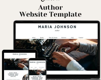 Author Website Template | Canva Landing Page (Digital Download)