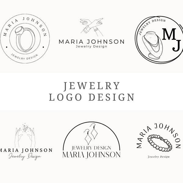 Création de logo de bijouterie Logos de bijoutier personnalisables Canva 6 Logo orfèvre Logo de fabricant de bijoux modifiable Logo lapidaire Modèle de bijoux Bijoux