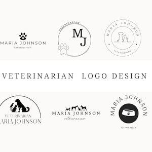 Création de logo vétérinaire Canva 6 Logos vétérinaires personnalisables Logo vétérinaire Logo modifiable pour animaux de compagnie Modèle de marque vétérinaire d’entreprise Logo pour animaux de compagnie