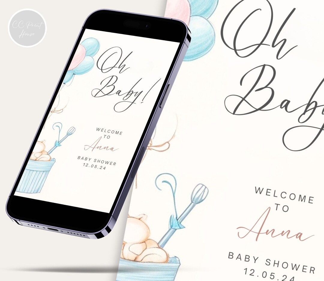 Editable Baby Shower Invitation Baby Shower Evite Baby Shower Etsy
