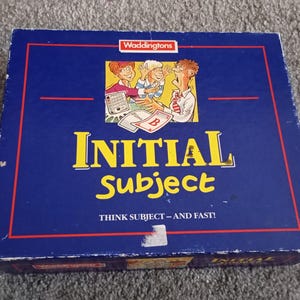 juego de mesa vintage initial subject,think subject -and fast, waddingtons, vintage de 1989, completo