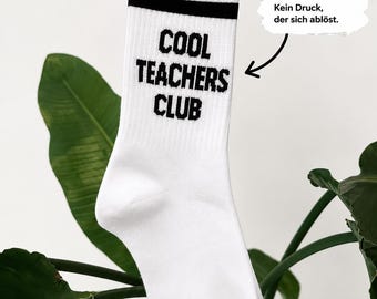 Cool Teachers Club Baumwolle bestickte Tennis Socken Geschenk Geburtstag Bester Lehrer Beste Lehrerin Abschluss Abitur Sommerferien