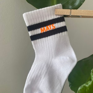 Geschenk Geburtstag Kinder Socken Tennissocken personalisiert