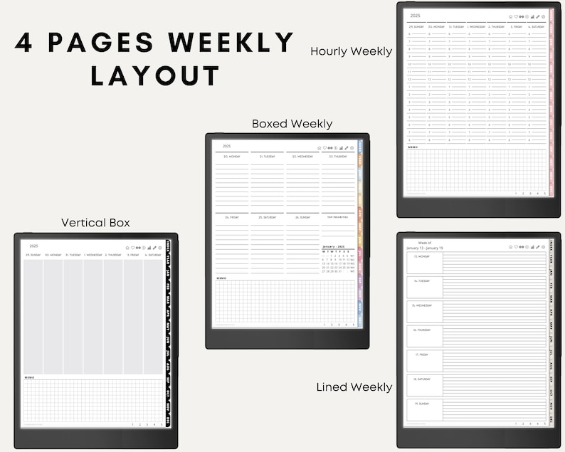 Supernote Templates 2025 2026 Productivity Bundle, A5X, A6X, Nomad