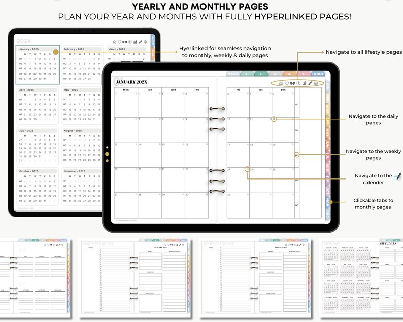 The Ultimate 2025 Digital Planner Free Yearly Updates Customizable