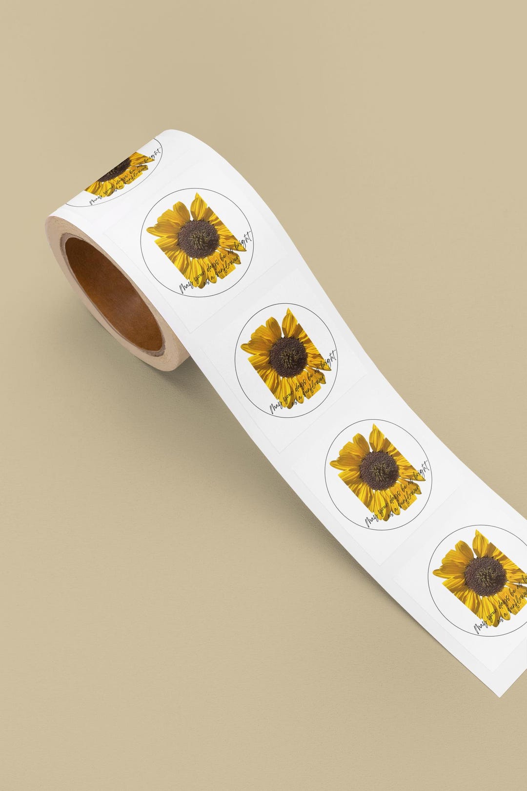 Sunflower Sticker Label Sunflower Stickers, Bubble-free Sunflower Stickers, Vibrant Sunflower ...