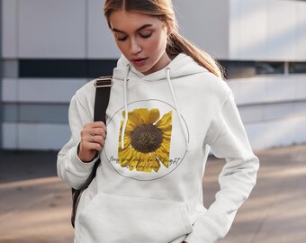 Sonnenblume Grafik Hoodie: Baumwollmischung Streetwear