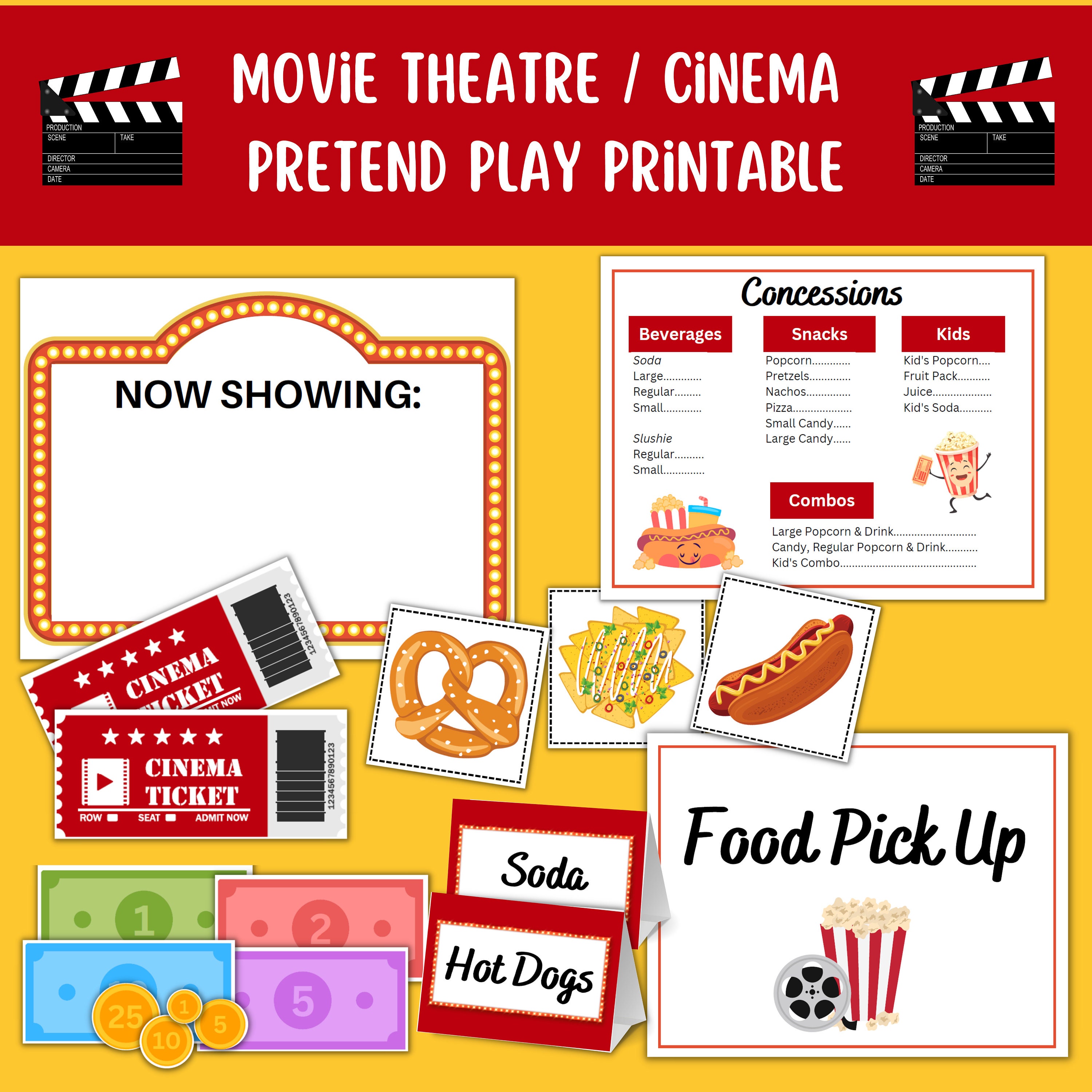 Movie Theatre Pretend Play, Movie Theater, Cinema, Film, Dramatic Play