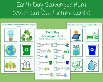 Earth Day Scavenger Hunt | Printable | Instant Download | Educational Game | Hide and Seek