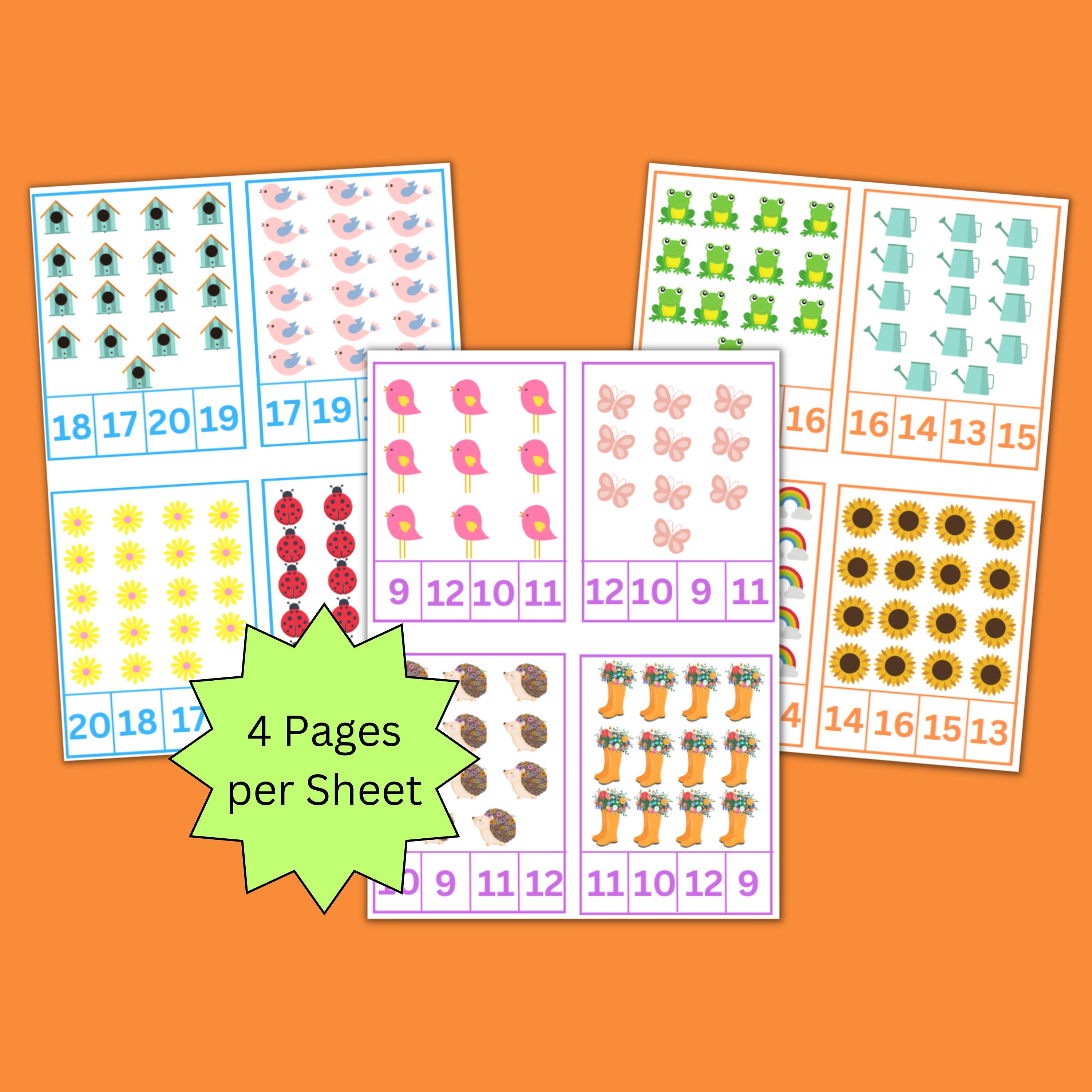 Spring Count and Clip Cards | 1 - 20 | Kindergarten | Pre K ...