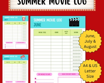 Sommerfilmprotokoll | Filmkritik | Sommeraktivität | Film Log Filmkritik | Filmliste | Checkliste für den Sommer | Sommer druckbare | Kind zu tun
