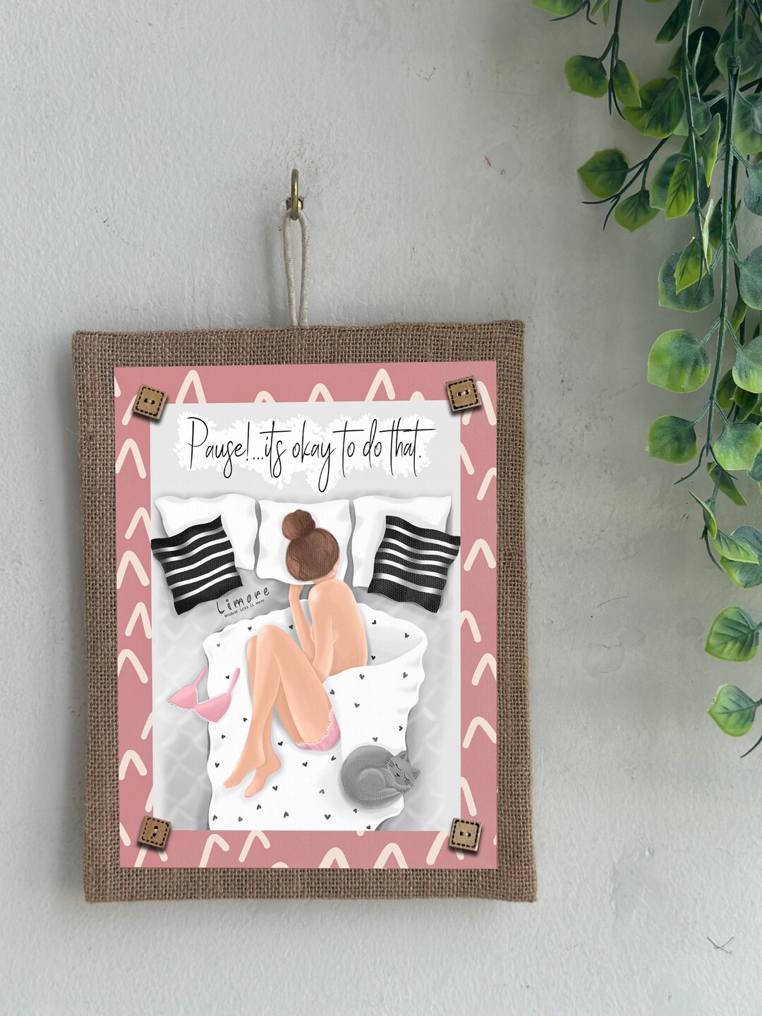 Pause In Wall Pause and Rest Boho Wall Art - Etsy