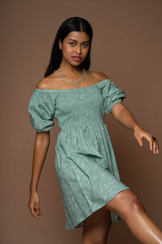 leafy maxi dress Bold Blue Leaf Print Maxi Dress with Ruffle Hem M