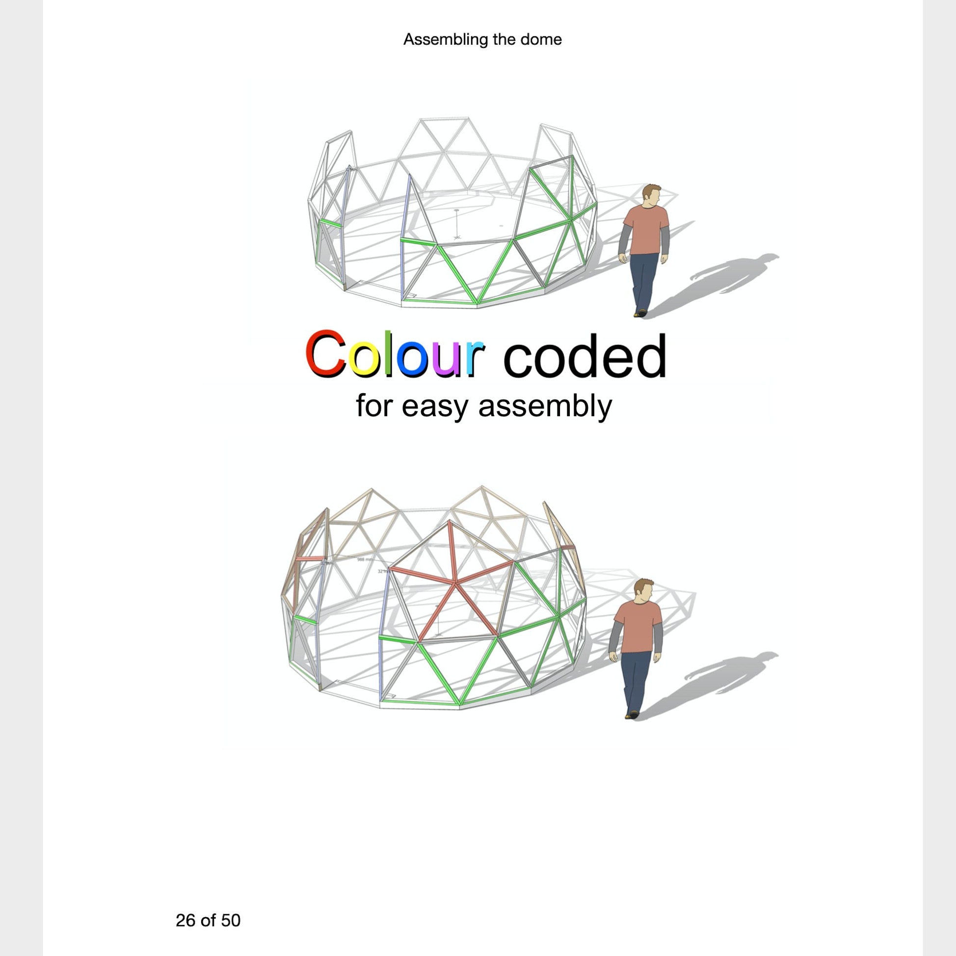 GD18 Geodesic Domes Plans 16ft imperial Measurements Etsy Ireland