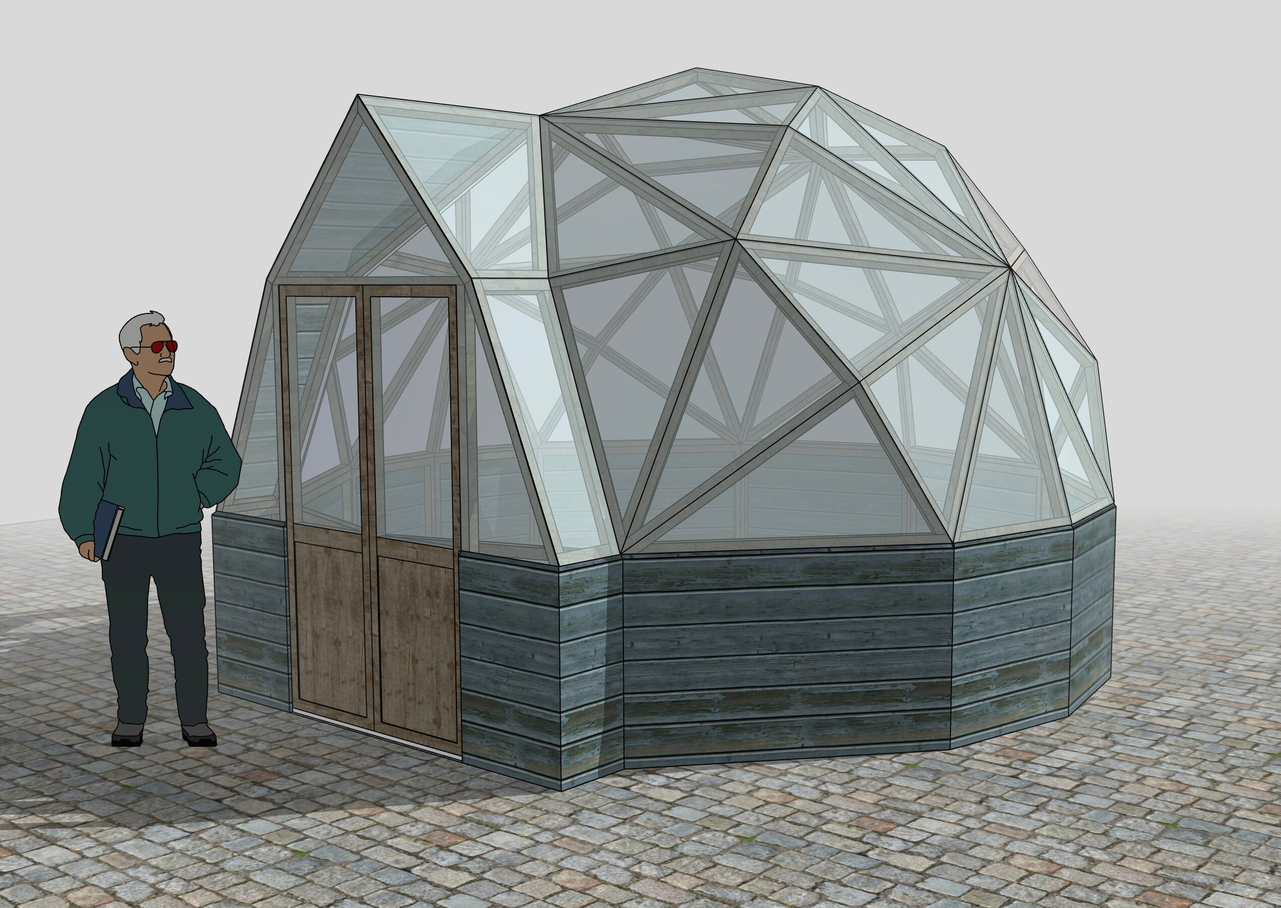 4M diameter Unity Dome Plans (big door)