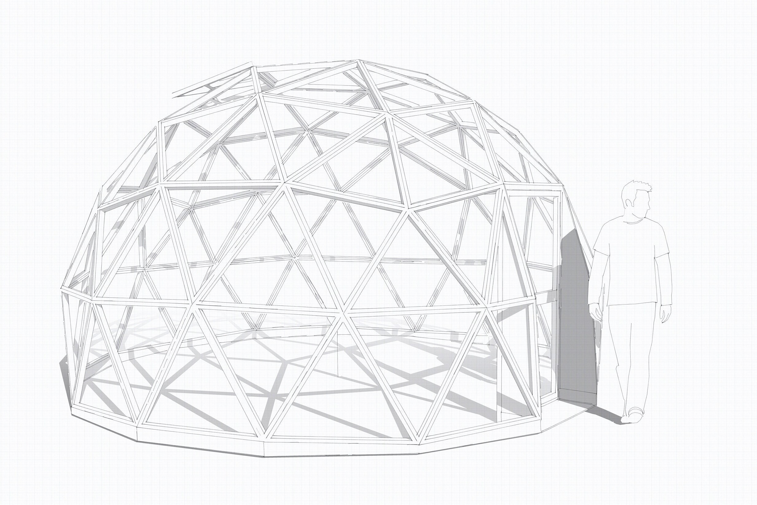 GD18 Geodesic Dome Sketchup Model Etsy