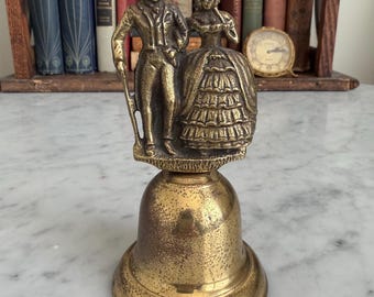 Vintage 1960s Peerage Brass Bell Courting Couple Figurine Made in England