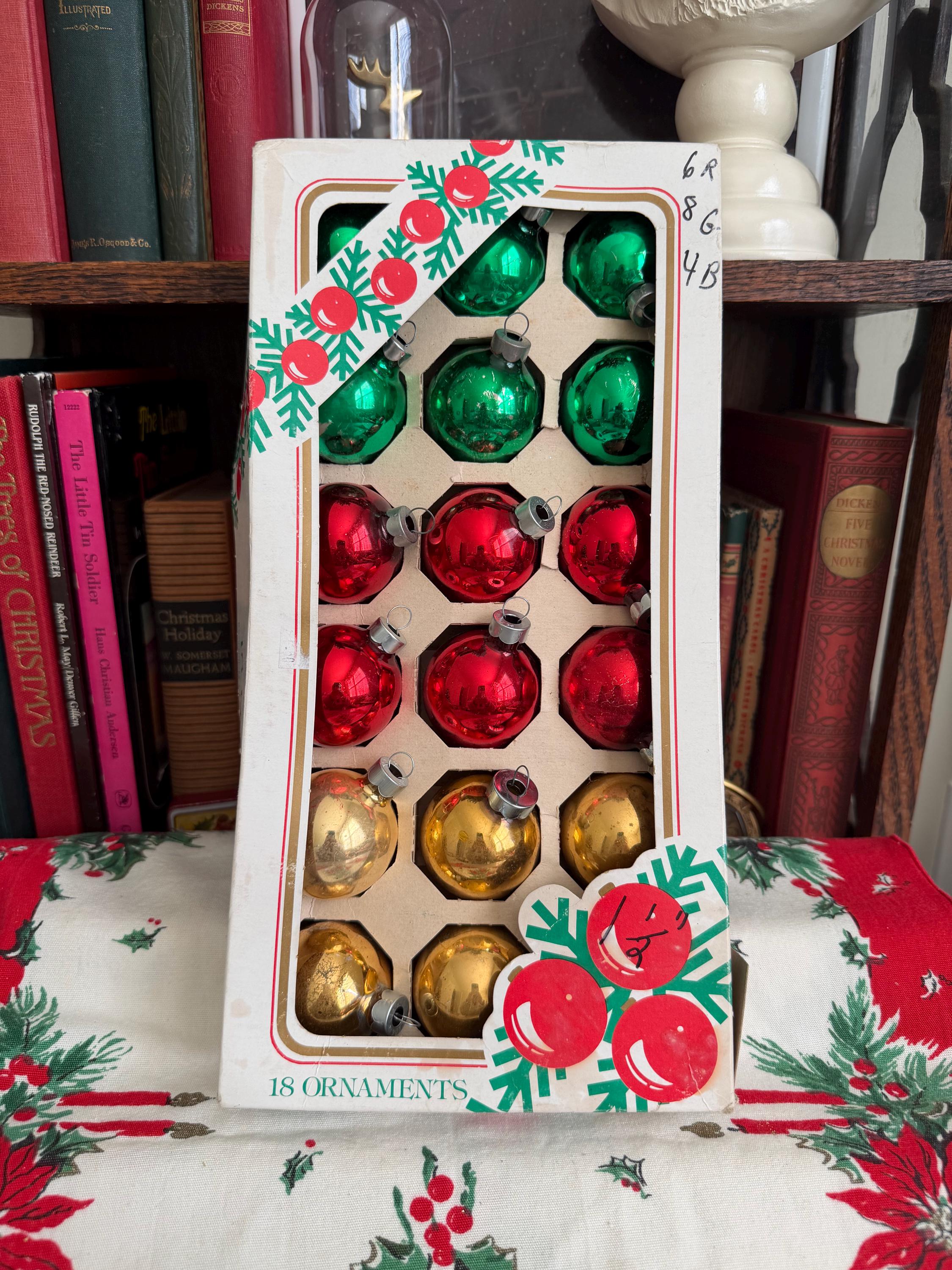Vintage Rauch Glass Christmas Ornaments – Set of 18, Kmart  display picture 1