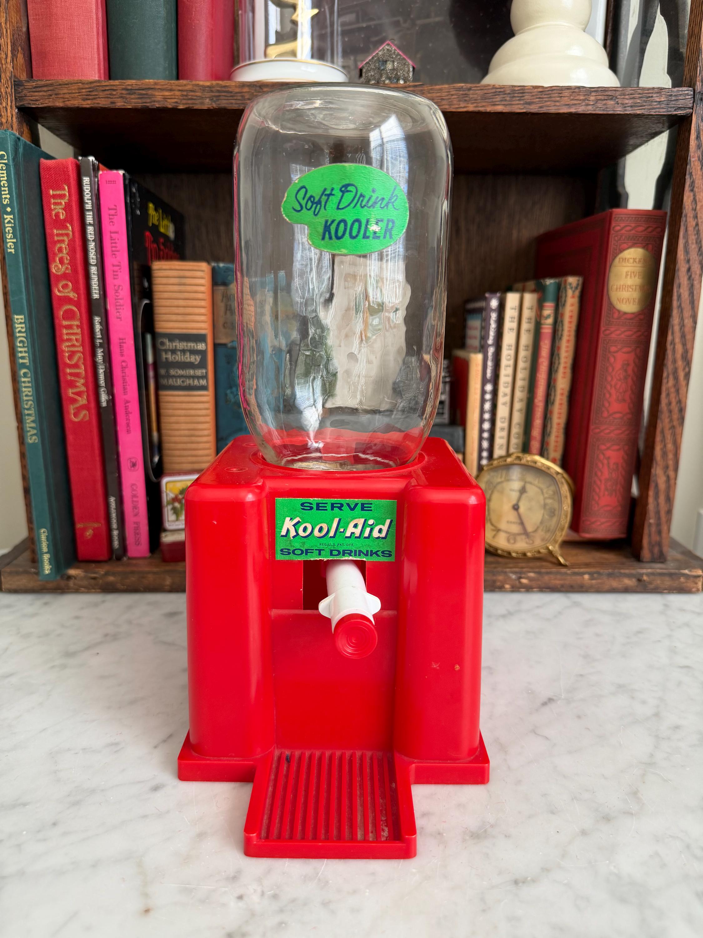 Vintage 1960s Kool-aid Dispenser – Red Plastic Base, Original
