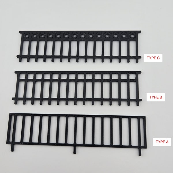 28mm wrought iron railings - Various styles Pack of 6 pieces