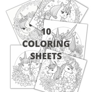 Unicorn Coloring Pages For Unicorn Party, Unicorn Coloring Sheets For Kids Party Unicorn Color Pages For Birthday Unicorn Printable